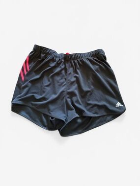 Adidas Black Shorts with Pink Three-Stripe Accent NWT XL